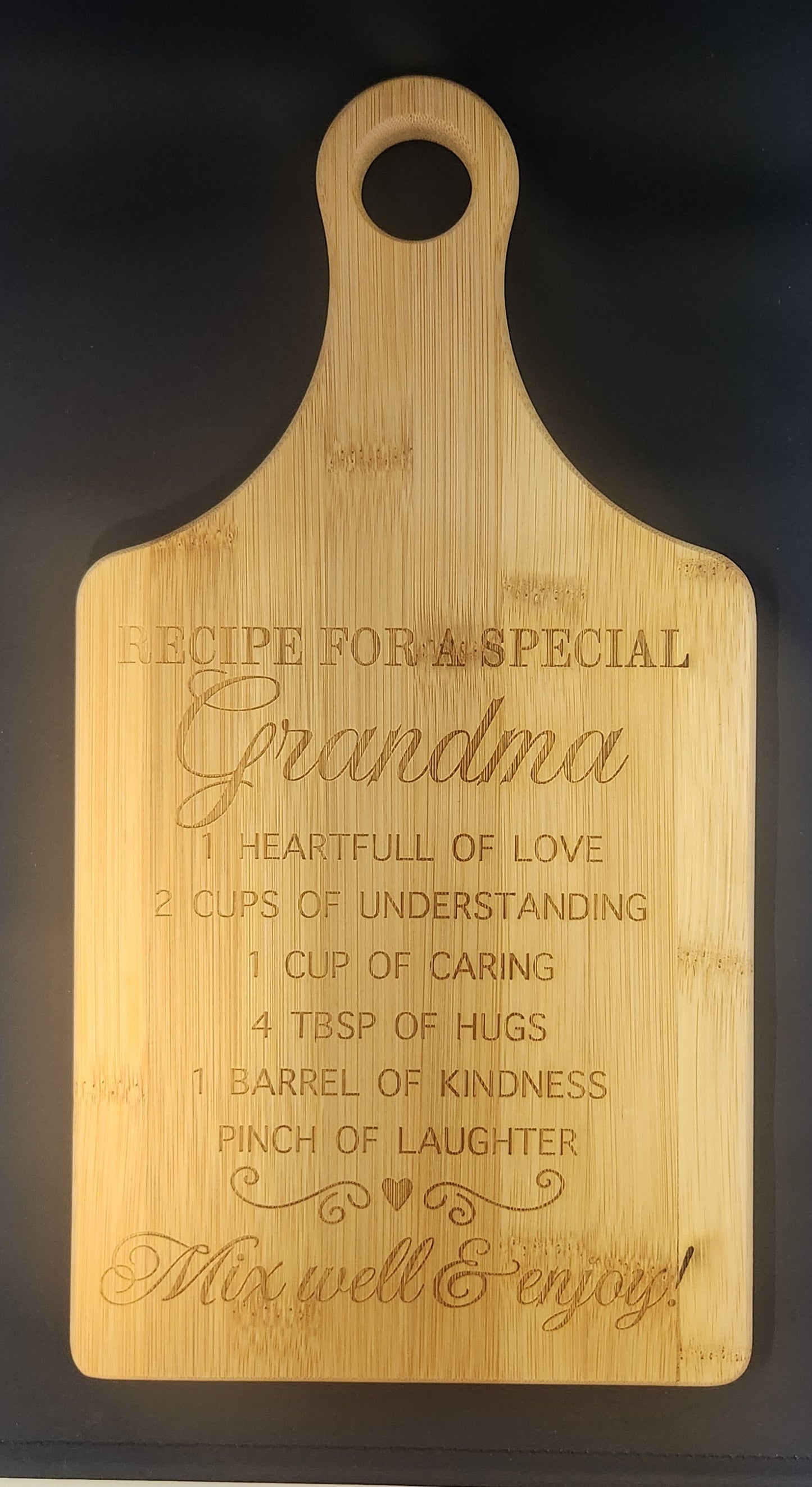 Bamboo Paddle Shape Cutting Board