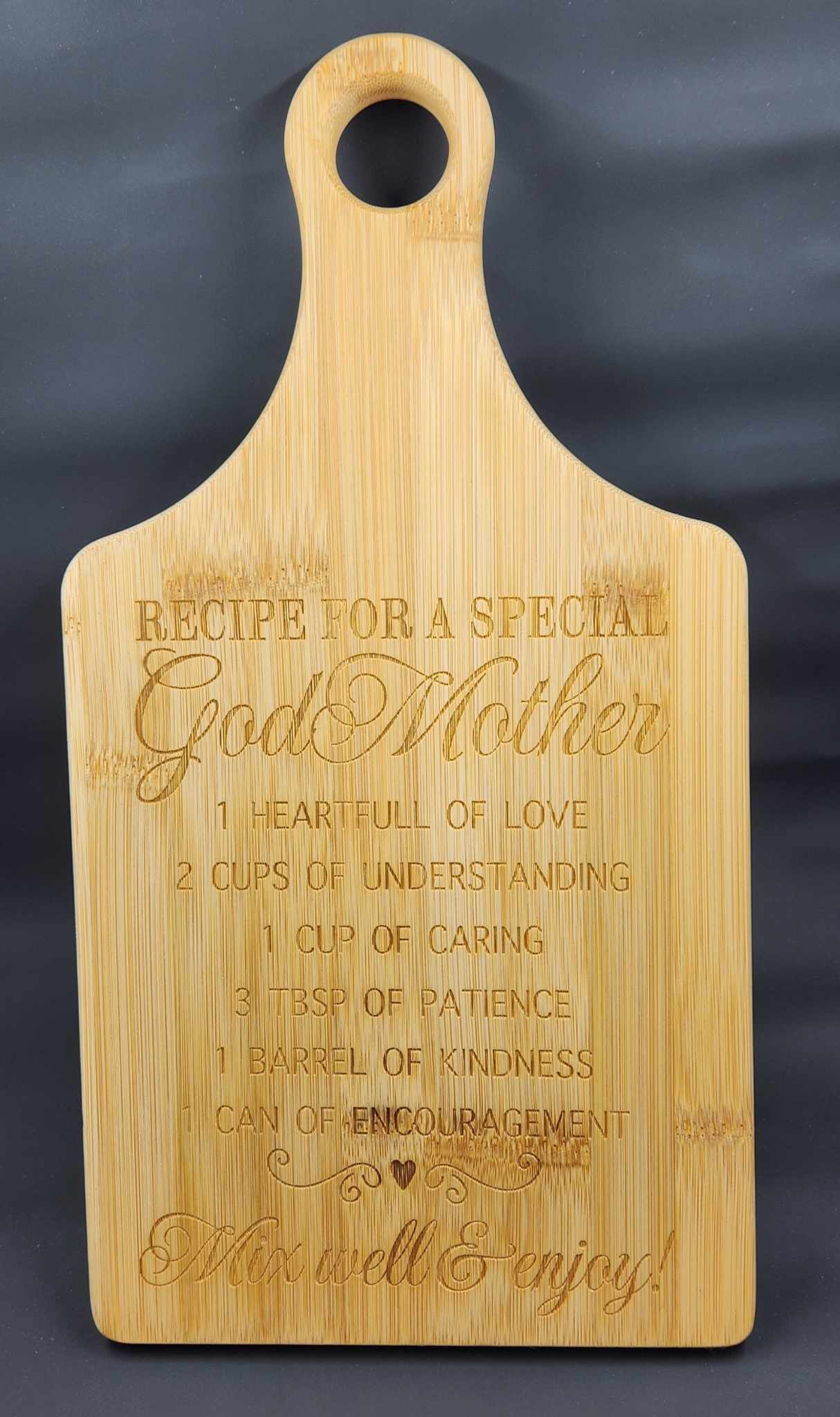 Bamboo Paddle Shape Cutting Board