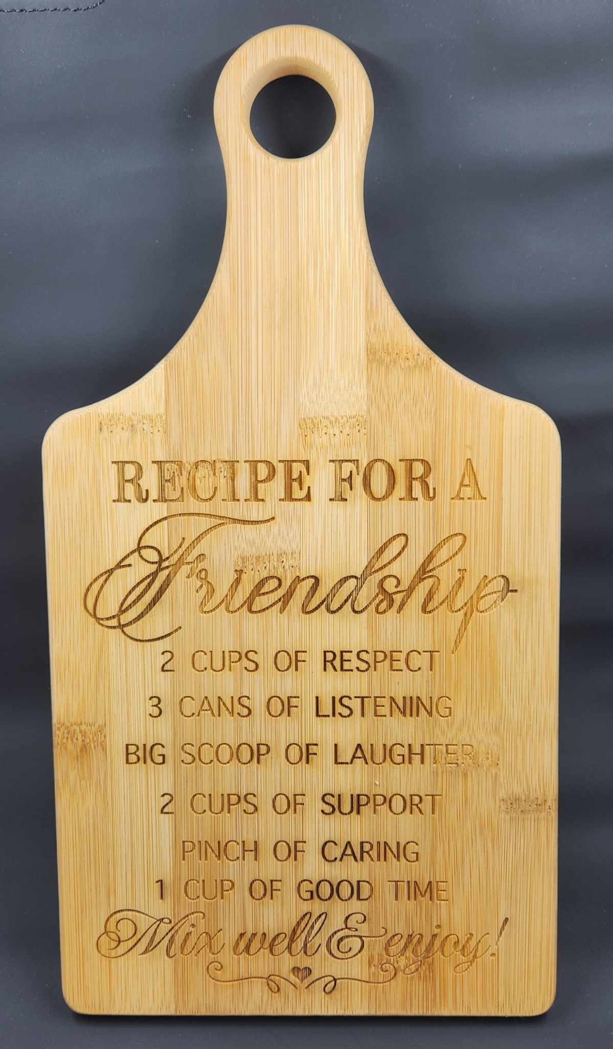 Bamboo Paddle Shape Cutting Board