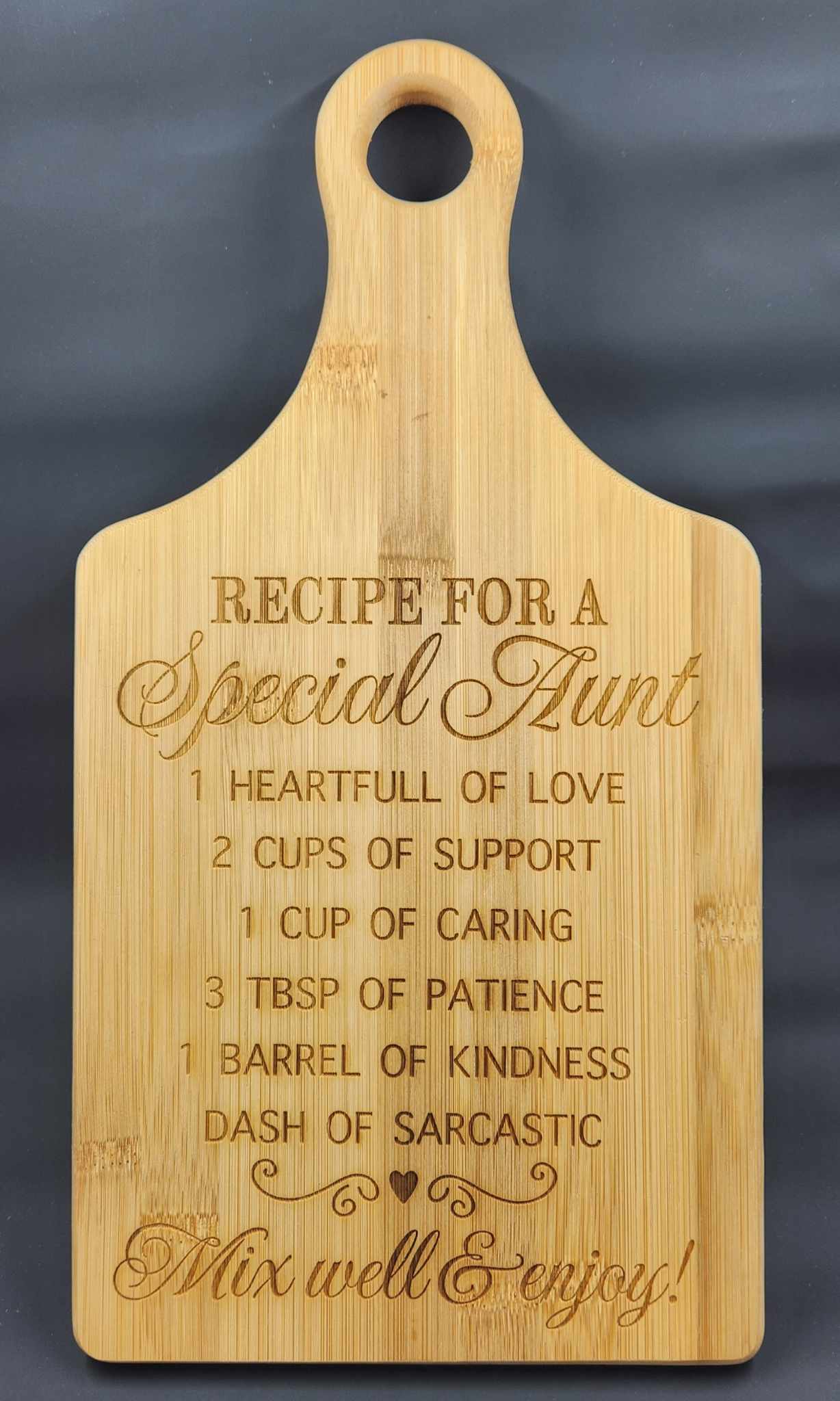 Bamboo Paddle Shape Cutting Board