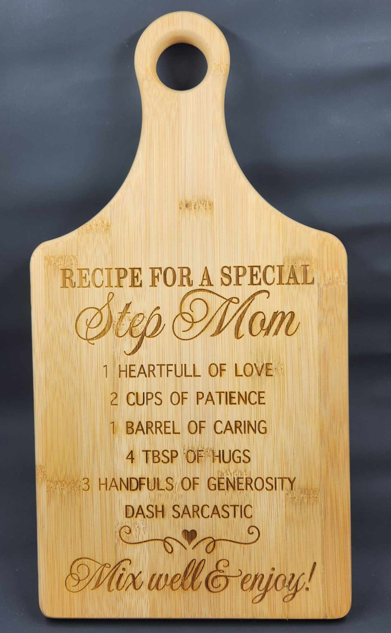 Bamboo Paddle Shape Cutting Board
