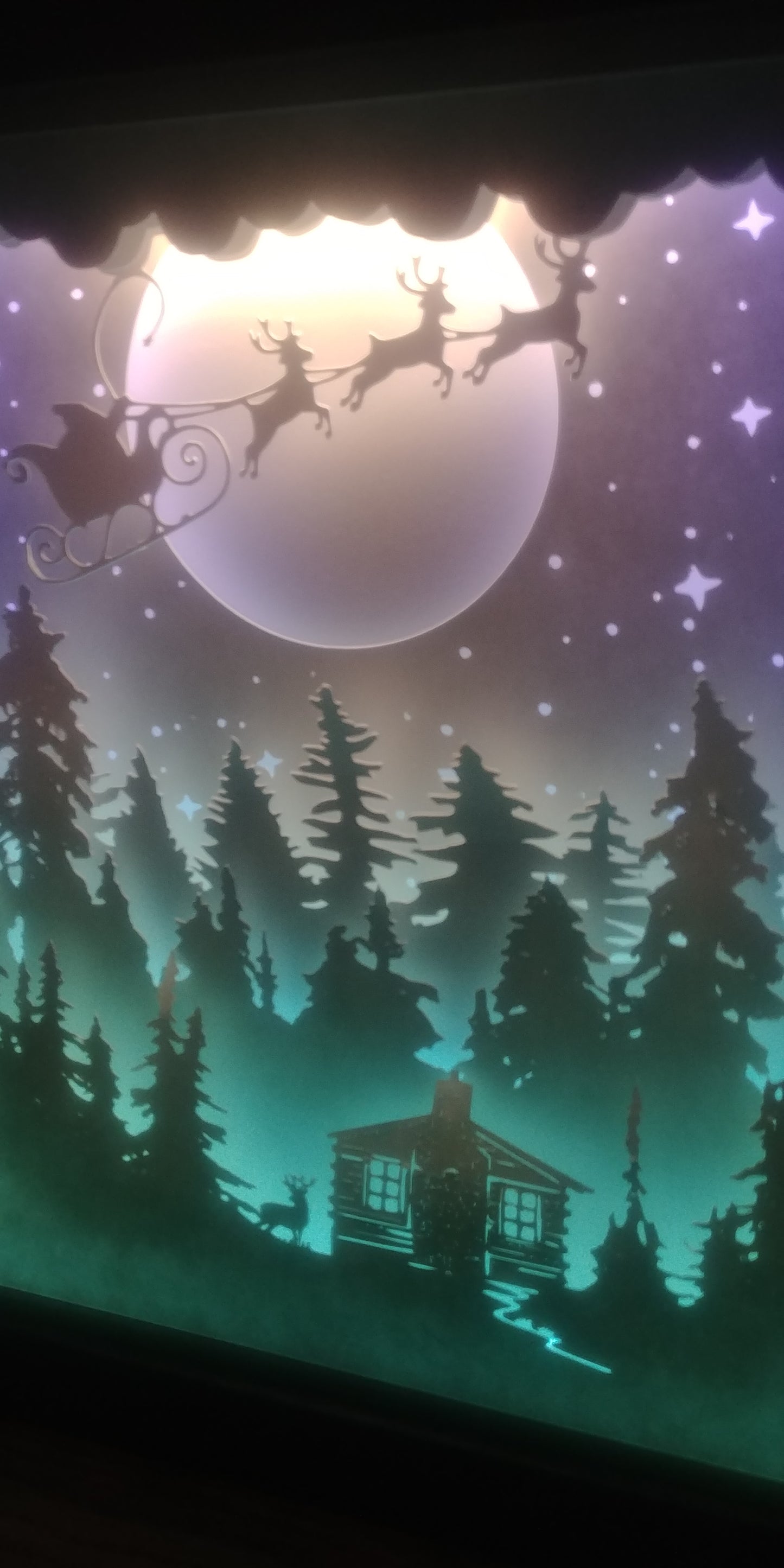 Santa's Cabin Light Box
