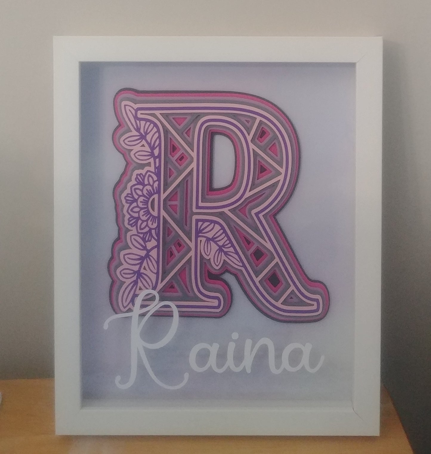 3D Layered Name Shadowbox