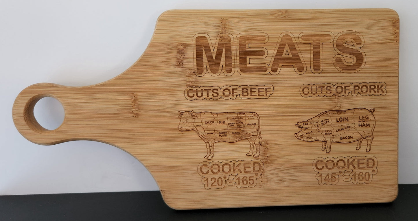 Bamboo Paddle Shape Cutting Board