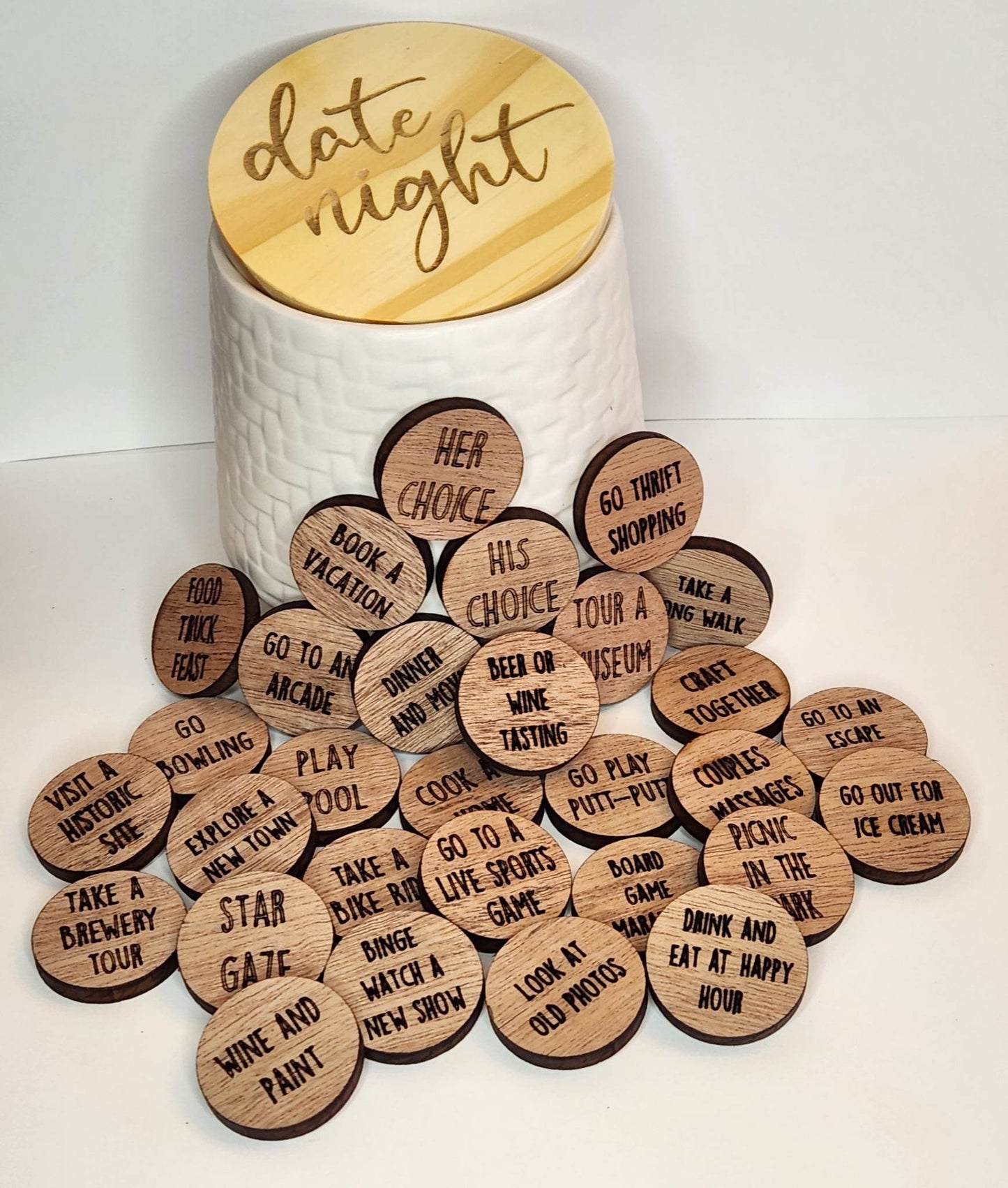 Date Night Jar with tokens