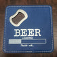 Leatherette Bottle Opener Coaster 