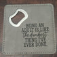 Leatherette Bottle Opener Coaster 