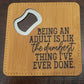 Leatherette Bottle Opener Coaster 