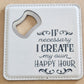 Leatherette Bottle Opener Coaster 