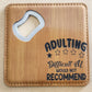 Leatherette Bottle Opener Coaster 