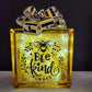 Bee Kind Glass Block