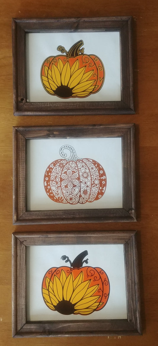 Reverse Canvas Pumpkins