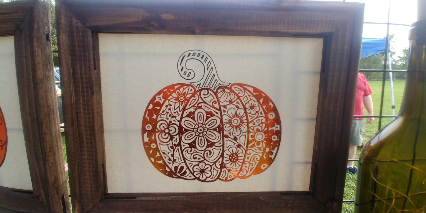 Reverse Canvas Pumpkins