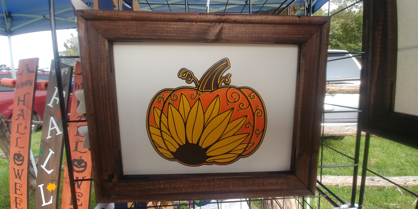 Reverse Canvas Pumpkins