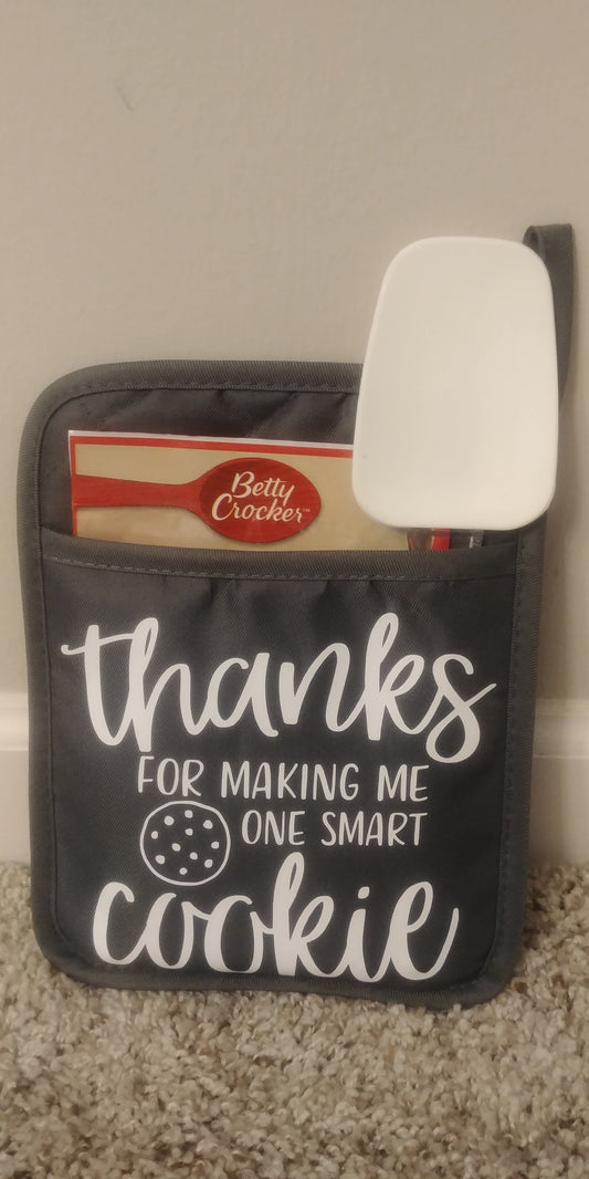 Potholder Gift Set-Thanks for making me one smart cookie