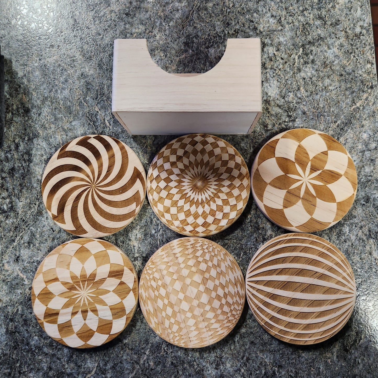 Wooden Coaster Set