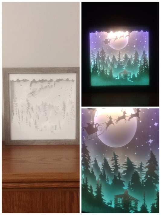 Santa's Cabin Light Box